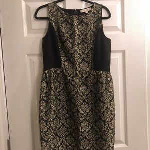 Black and Gold LOFT Dress